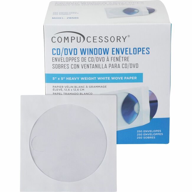 Compucessory Envelope Cd Window We 250 Pack CCS26501