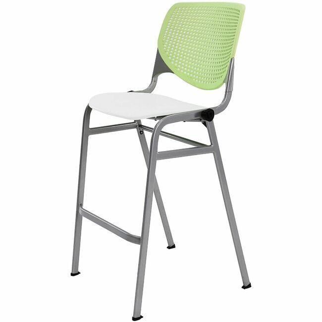 KFI Seating Barstool Stck Lmgrn White KFIBR230BKB14S8