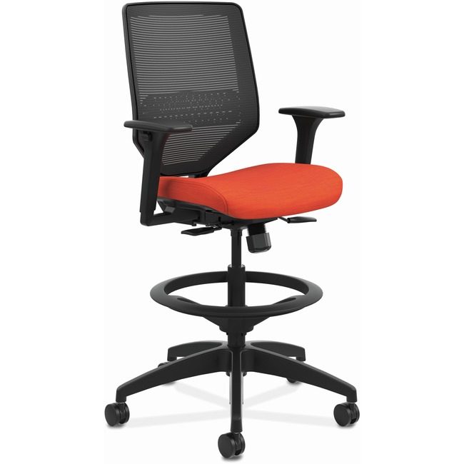 The HON Company Chair Stool Task Mbck Ajarm HONSVSM1ALC46T