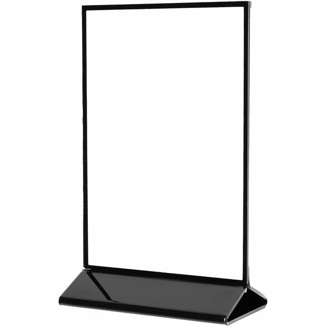 Deflecto Signholder Y 8.5X11 Clear Black DEF4430