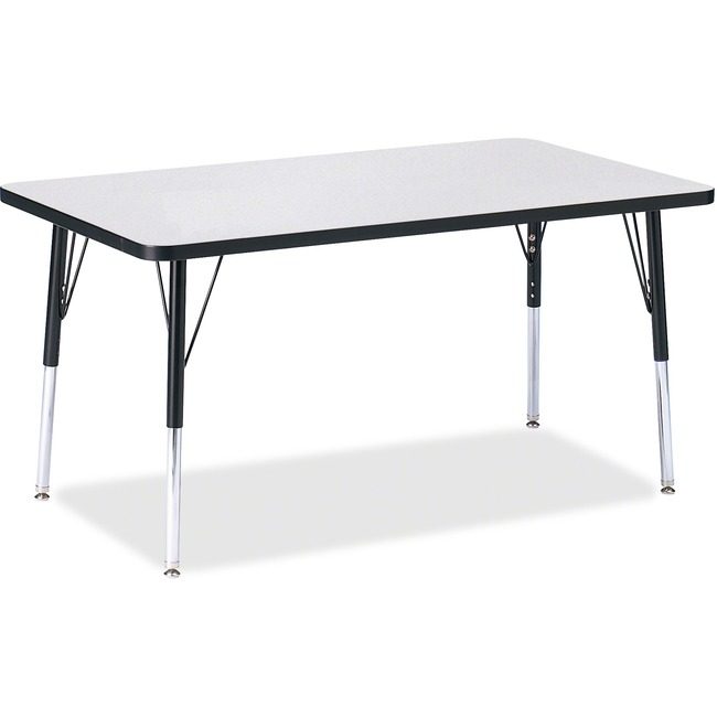 Jonti-Craft, Inc. Table Rectangle 30X48 Gy/Bk JNT6473JCA180