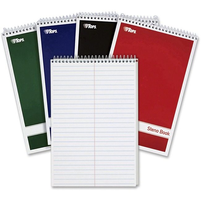 TOPS Products Book Steno 6X9 Gregg Assorted TOP80220