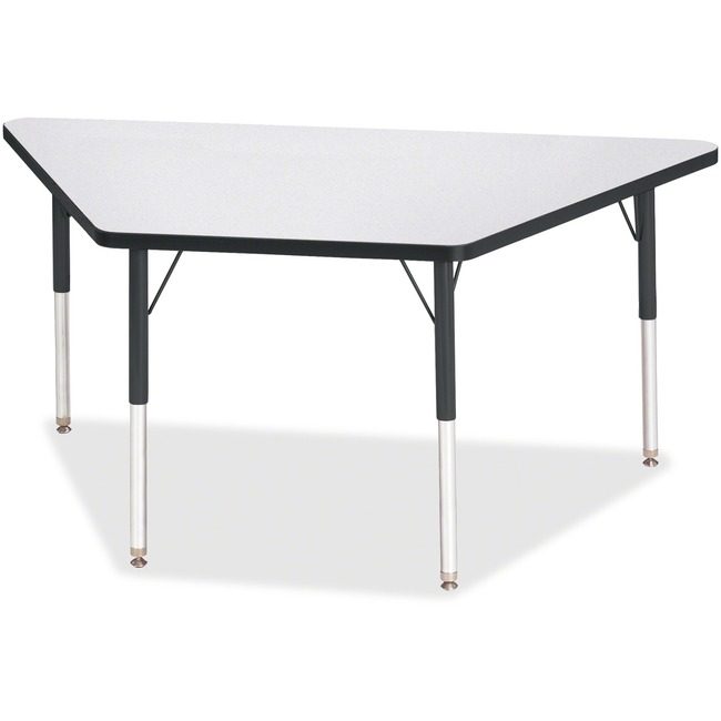 Jonti-Craft, Inc. Table Trapezoid 30X60 Gy/Bk JNT6443JCA180