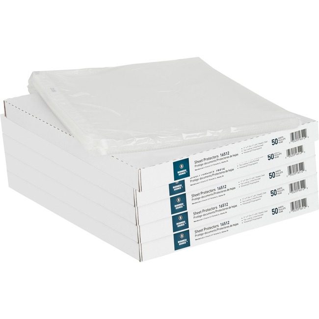 Business Source Protector Sheet Hvywght Clear BSN16512BD