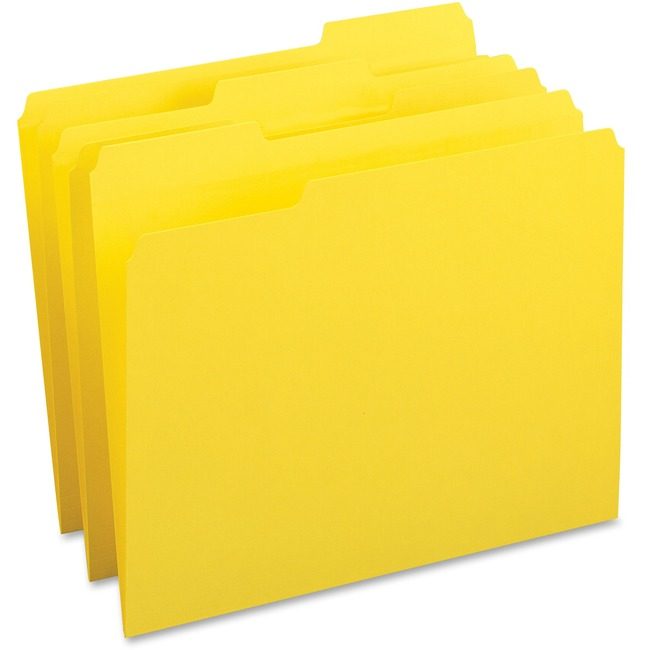 Business Source Folder File Letter 1/3 Yellow BSN65778