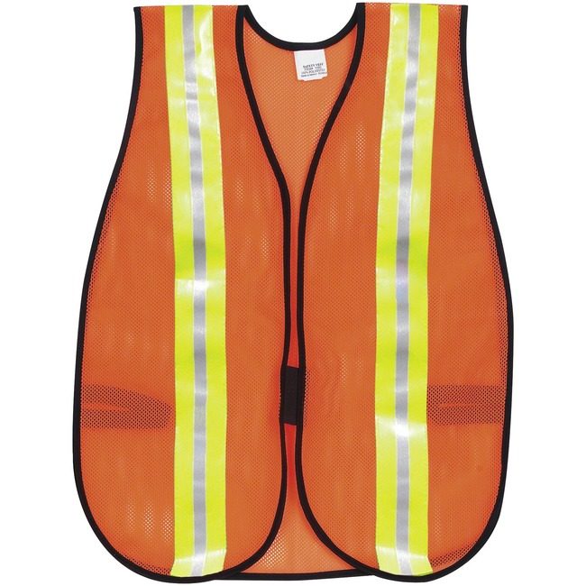 MCR Safety Vest Mesh Poly Strip MCSCRWV201R