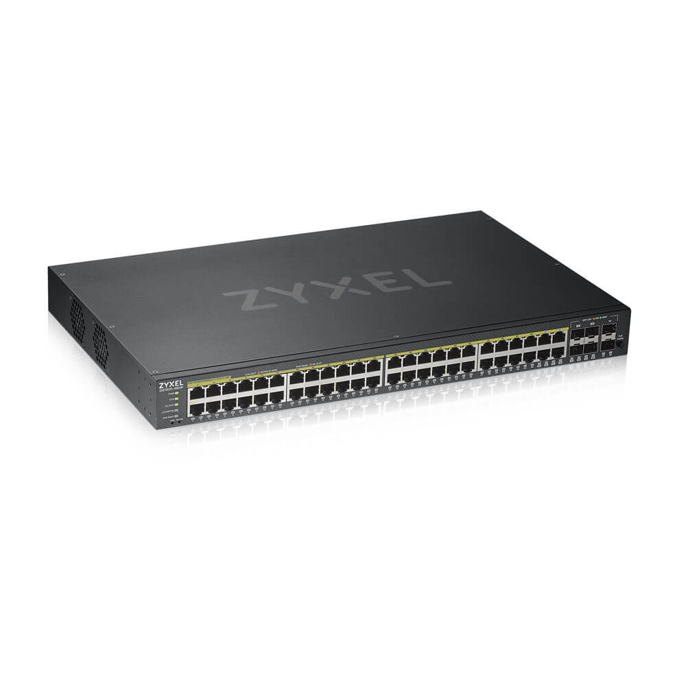 Zyxel GS1920-48HPV2 network switch Managed Gigabit Ethernet (10/100/1000) Power over (PoE) Black