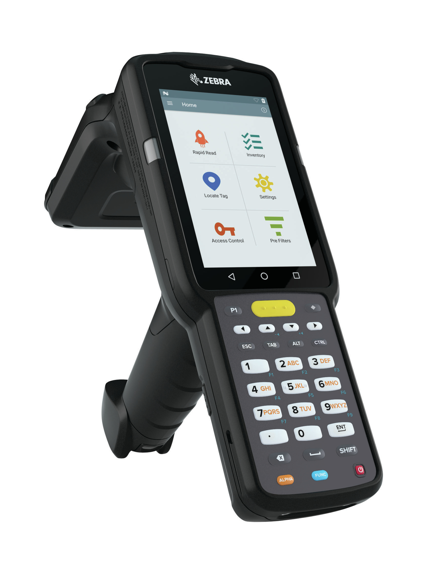Zebra MC3330xR handheld mobile computer 10.2 cm (4") 800 x 480 pixels Touchscreen 680 g Black MC333U-GJ3EG4US-1SKT