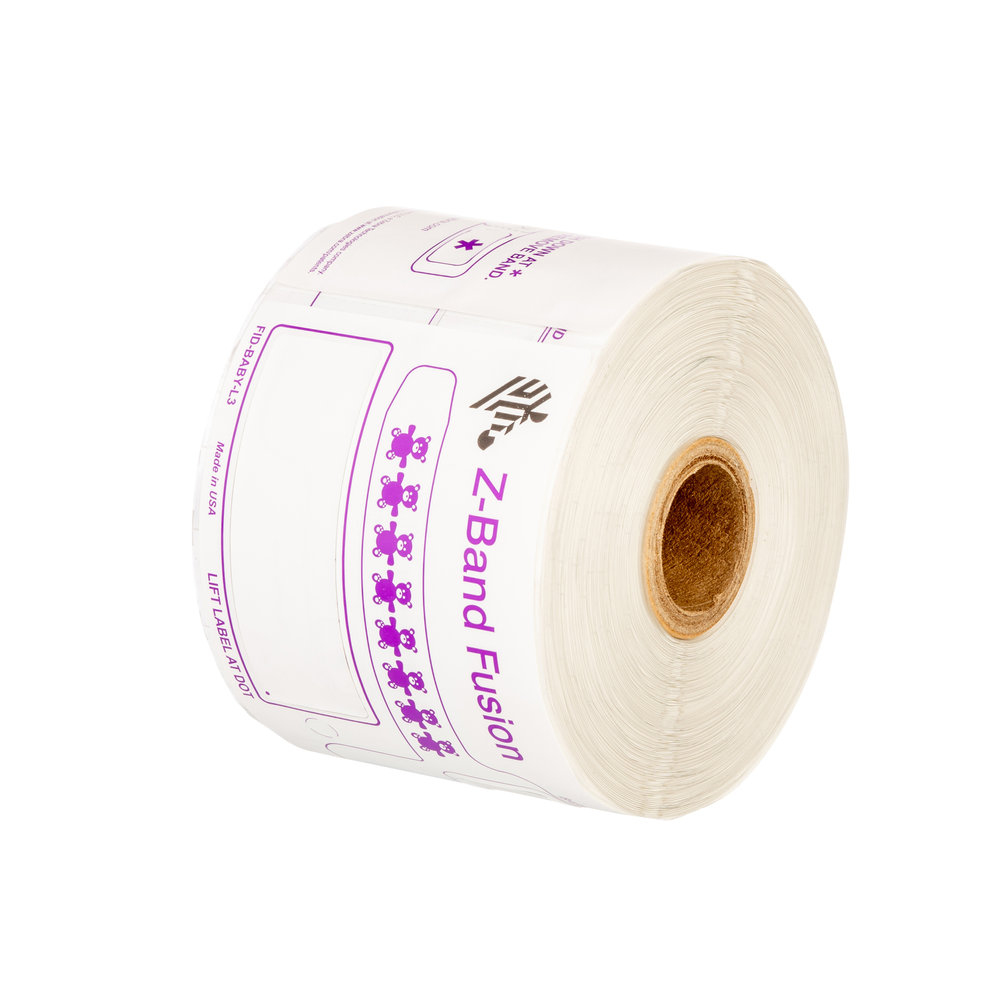 Zebra Z-Band Fusion Wristband and Tags White FID-BABY-T-1-500