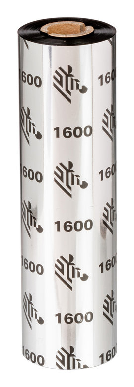 Zebra 1600 Wax thermal ribbon Black 01600GT06430