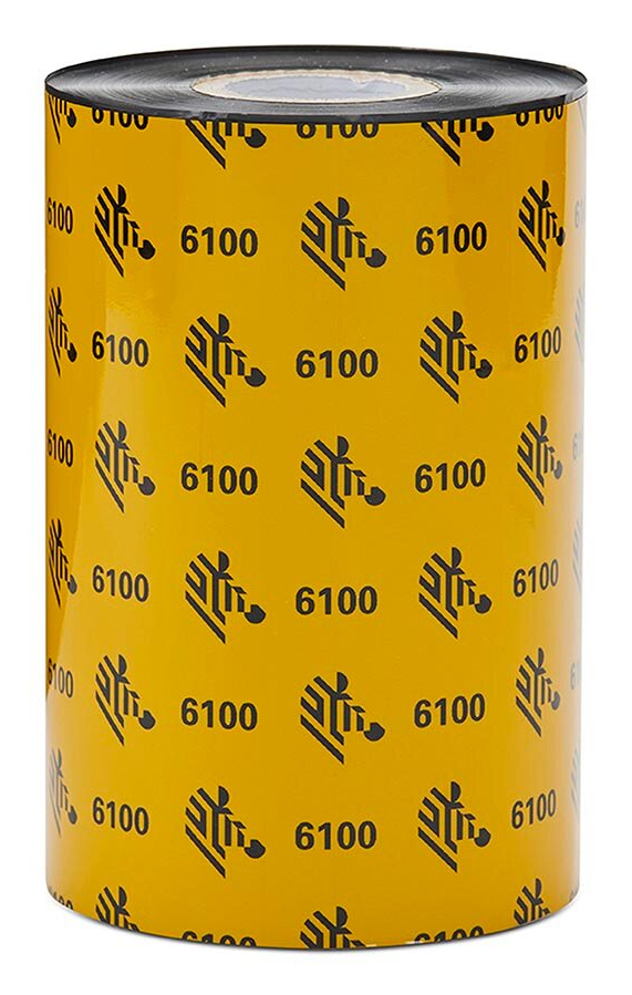Zebra 6100 Wax/Resin thermal ribbon Black 06100ZD25707