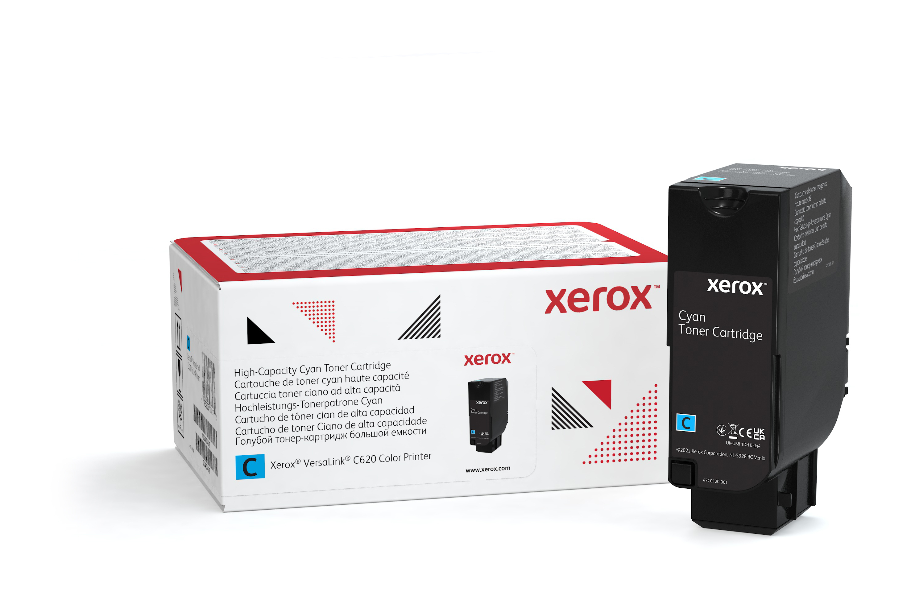 Xerox Genuine ® VersaLink® C620 Color Printer Cyan High capacity Toner Cartridge (12000 Pages) - 006R04625