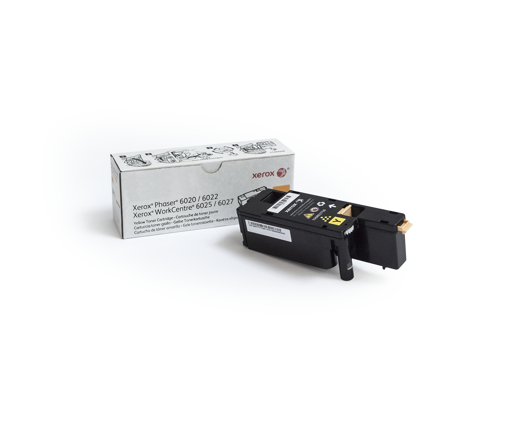 Xerox Genuine Phaser® 6020/6022, WorkCentre® 6025/6027 Yellow Standard capacity Toner Cartridge 106R02758