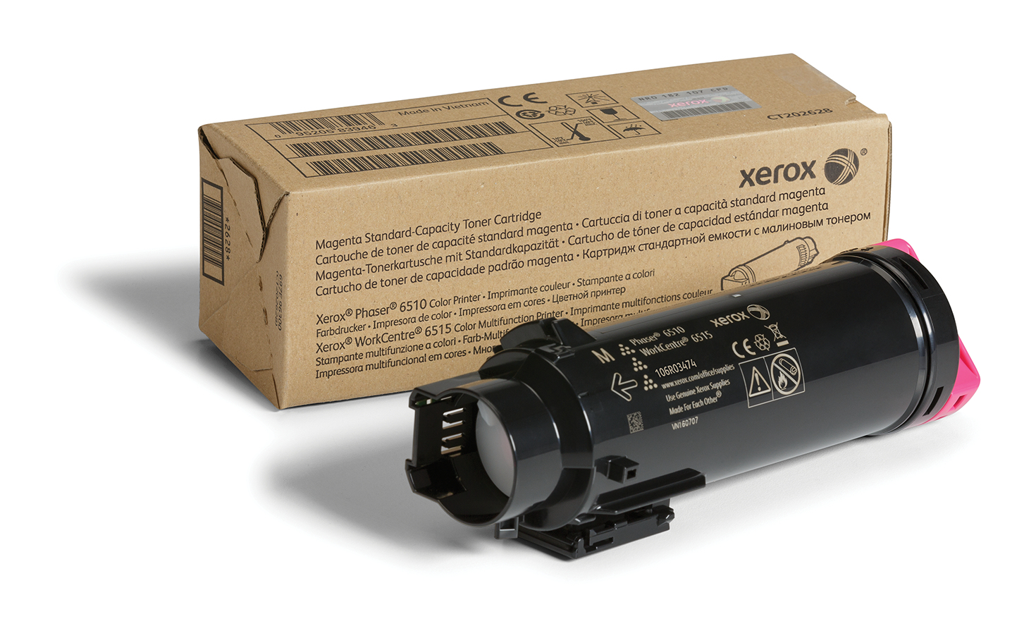Xerox Genuine Phaser® 6510, WorkCentre® 6515 Magenta Standard capacity Toner Cartridge (1000 Pages) 106R03474
